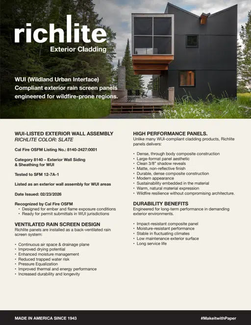 Richlite WUI Compliance