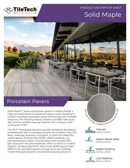 Tile Tech_Porcelain Pavers Solid Maple.pdf