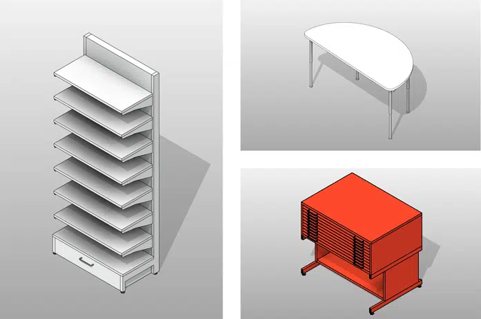 Business - Administration, Mail Room, Storage, Break Room and Casework+
