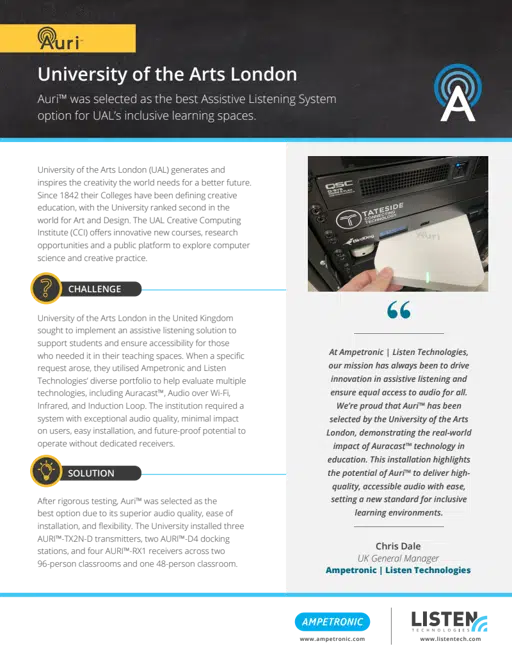 University of the Arts London Case Study