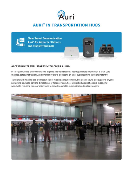 Auri for Transportation Hubs