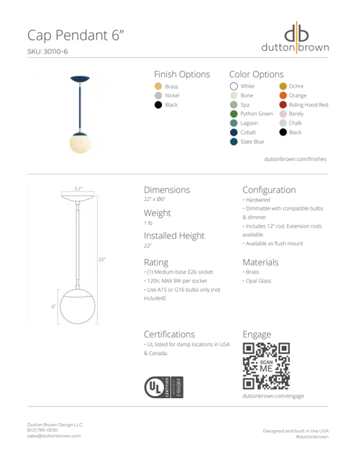 Tear Sheets - Pendants - Dutton Brown