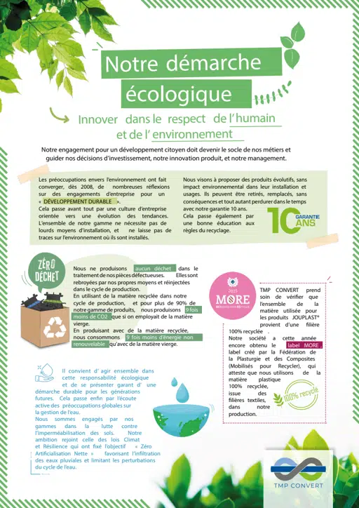 Démarche écologique 2026