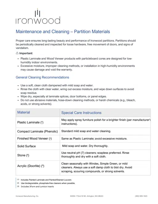 Ironwood Manufacturing Maintenance and Cleaning v.06132025 (2).pdf