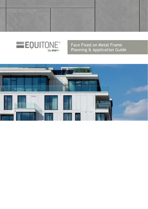 Planning & Application Guide - Face Fixed on Metal Frame