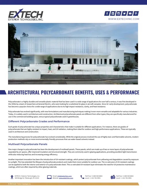 Polycarbonate Benefits