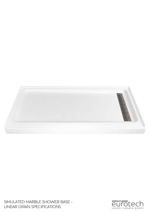 Simulated Marble Shower Wall - Linear Drain Specifications