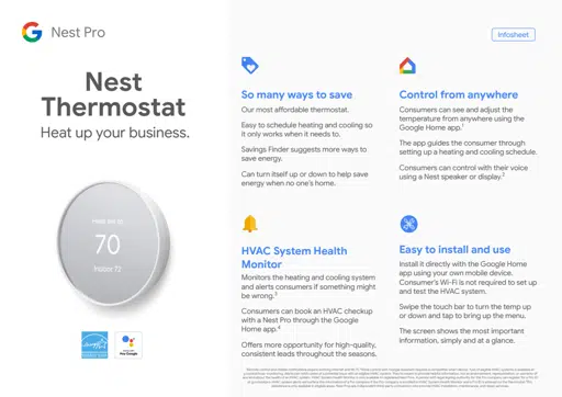 Nest Thermostat Infosheet