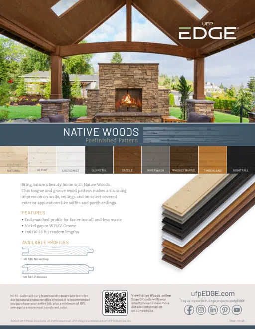 Native Woods Sell Sheet
