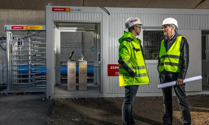 Zugangskontrolle  - Zutrittskontrollcontainer, Drehkreuz, Schrankenanlage